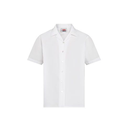 DL85 ECO S/S BLOUSE – REVER COLLAR WHITE (2PK)