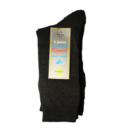 5 PACK BLACK SHORT SOCKS