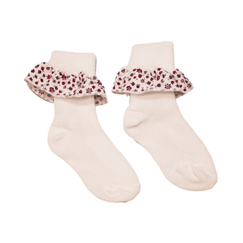 ST GEORGE'S JS FLORAL TRIMMED SOCKS
