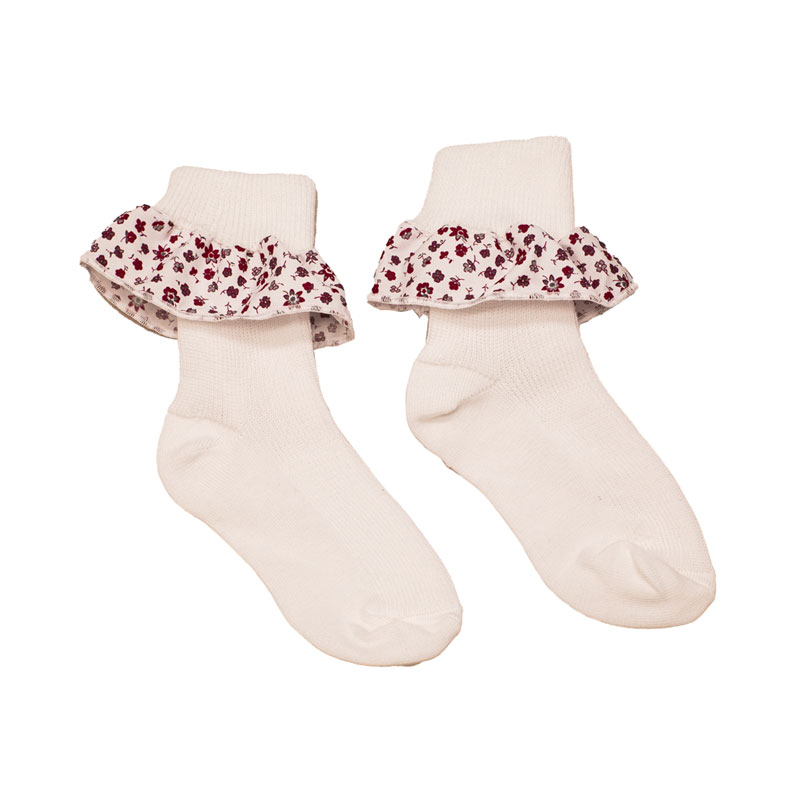 ST GEORGE'S JS FLORAL TRIMMED SOCKS