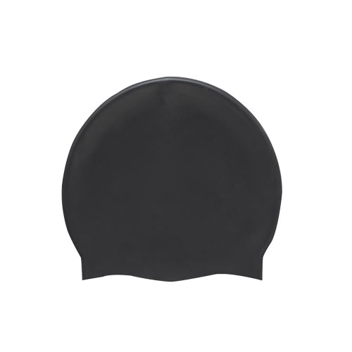 BLACK SILICONE SWIMHAT