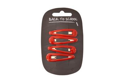 RED HAIRCLIPS 4 PACK