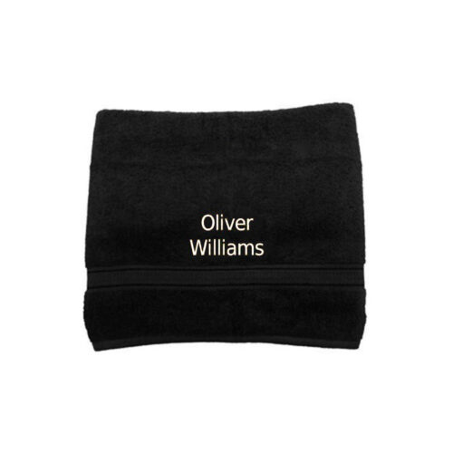 TOWEL BLACK INC EMBROIDERED NAME