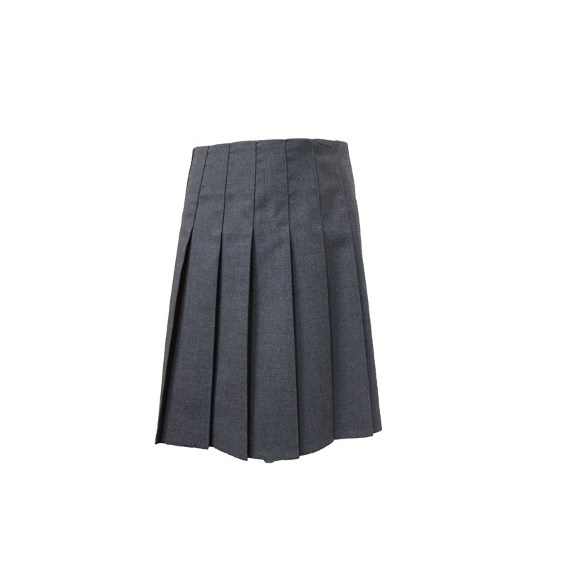 GREY JUNIOR STITCH PLEAT SKIRT