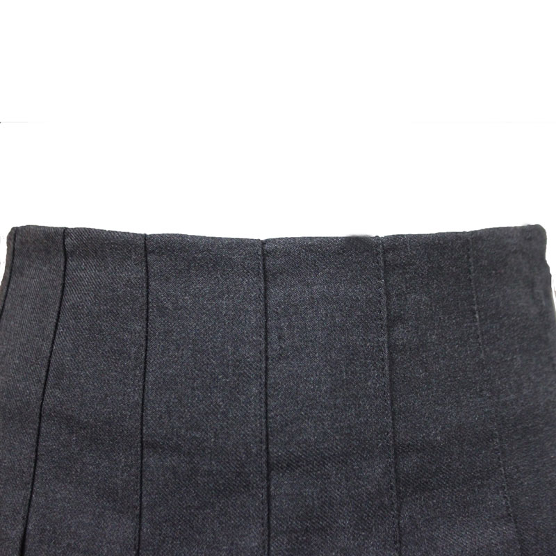 GREY JUNIOR STITCH PLEAT SKIRT