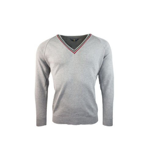 COBHAM FREE GREY V-NECK PULLOVER